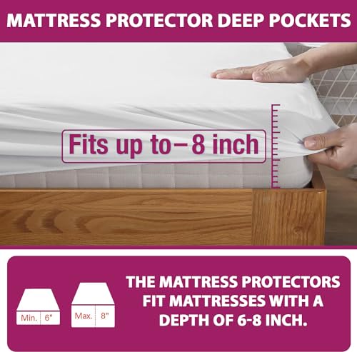 Image of Trance Home Linen Premium 220 GSM+ 78 X 36 (Single Customized) Cotton Waterproof Mattress Protector | Non-Toxic Bed Protector | Mattresses Cover (White, Single Sizes Customization)