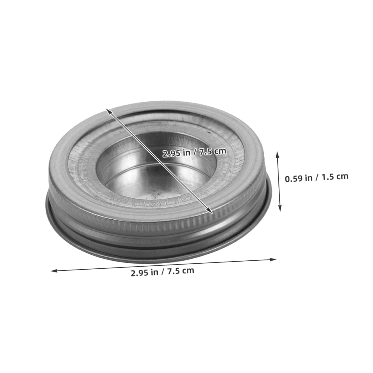 CONGARTENO 1Set Mason Jar Lid Insert for Candle Holder Stainless Steel Replacement for Mouth Jars Secure and Stylish Candle Holder for Home Versatile Use Living Room