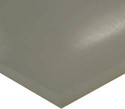Small Parts 36-005T-125-036-012 Silicone Sheet, 50A Durometer, Smooth Finish, No Backing, 0.125" Thickness, 36" Width, 12" Length, Translucent White