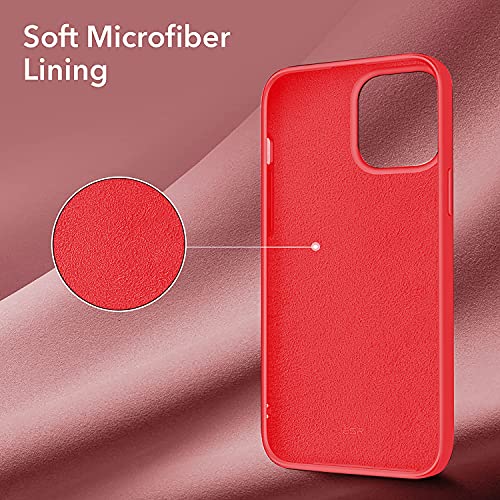 Image of LIRAMARK Liquid Silicone Soft Back Cover Case for Apple iPhone 13 Mini (5.4 Inch) (Red)