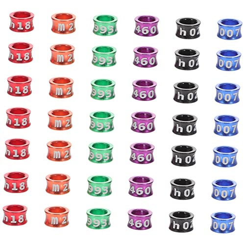 COLLBATH Closed Anklet for Birds Bird Leg Bands Poultry Leg Bands Clip Parrot Foot Ring 50pcs Numbered