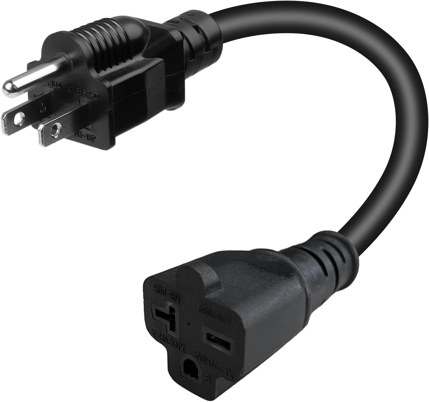 NEMA 14-50 Y Splitter Adapter Cord for RV and EV, NEMA 14-50P to 2X NEMA 14-50R, 8/3+10/1 STW AWG, 4 Prong 240 Volt, ETL Listed Max 40A 2FT