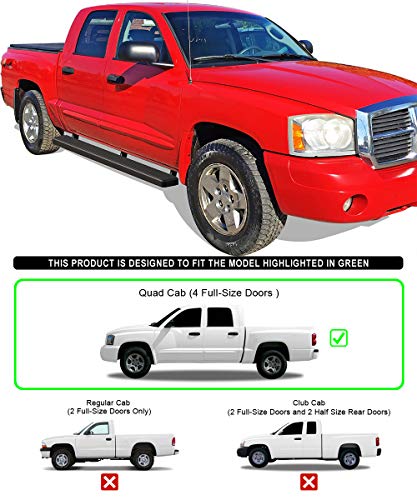 Estribos Tuxtreme 5 pulgadas Negro Mate Compatible Dodge Dakota miniatura 2