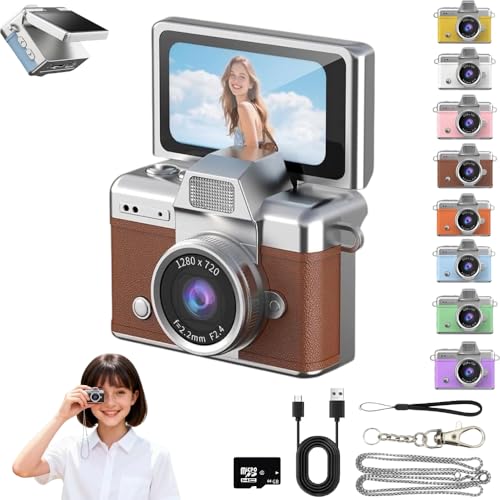 MGEKING Mini Keychain Digital Camera Retro Mini Digital Video 64 g - Image 2
