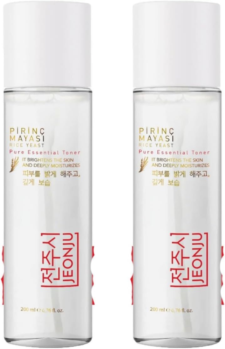 Rice Yeast Brightening & Moisturising Toner - Alcohol-Free Face Toner with Niacinamide, Allantoin & Panthenol - 200 ml X2