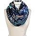 Scarfand's Romantic Rose Prints & Floral Patterns Lightweight Infinity Fashion Scarves Wraps (Romantic Navy)