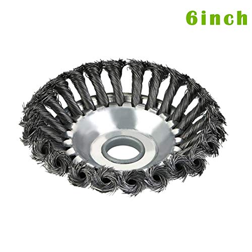 Suppyfly Weed Brush Lawn Mower Tool Steel Wire Wheel Durable for Garden Cutting Machine