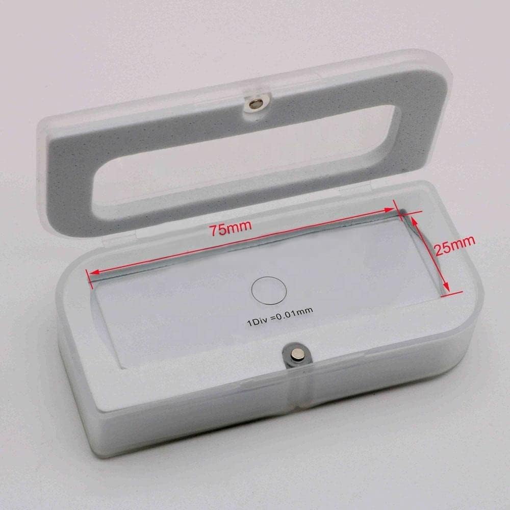 Microscope Accessories Kit C1 DIV 0.01MM Optical Glass Microscope Slides for Lab Education Microscope Slides