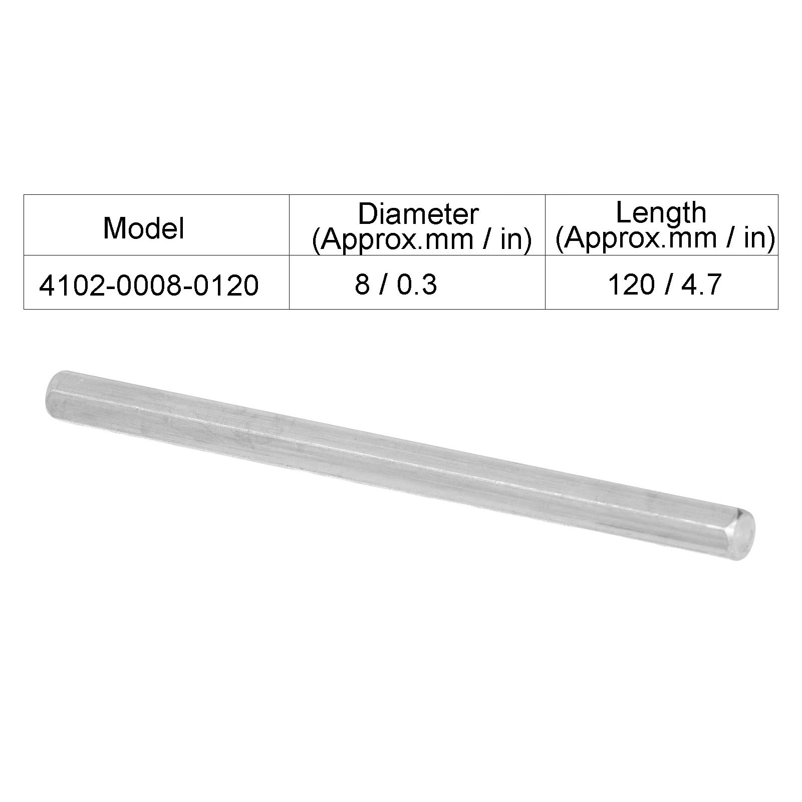 5Pcs Hex Rod Bar Shaft, Stainless Steel Drive Shaft Accessory for Intelligent Robots, Lathe and Engineering Equipment, Circular and Hex Shape outstanding Combination, Multiple (4102-0008-0120)