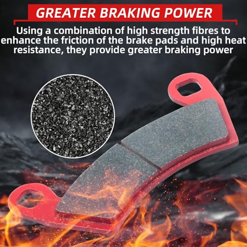 Image of Upgraded Brake Pads Compatible with Polaris RZR XP 1000 EPS 2022 2021 2020 2019 2018 2017 2016 2015 2014 & 2014-2021 RZR 1000 XP 4 Except Premium Edition 4 Sets Ceramic FA452 OE 1911228