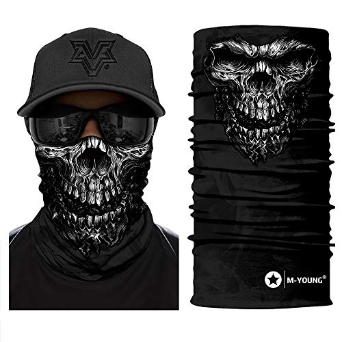 Image of Skull Face Mask Bandanas, Neck Gaiter, Headwear, Magic Scarf, Headband for dust Sun Wind