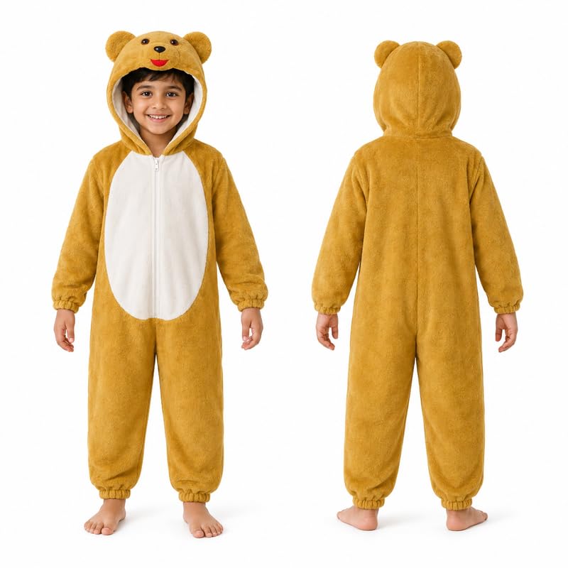 Image of Animal Costume for Kids | Plush Fancy Dress Costume for Boys & Girls |School Fancy Dress, Annual Day, Jungle Theme, Role Play, Halloween & Birthday Party