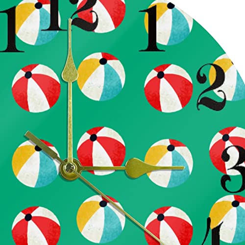 Horloge murale à quartz silencieuse de 25,4 cm verte pour école et salle de réunion - 3