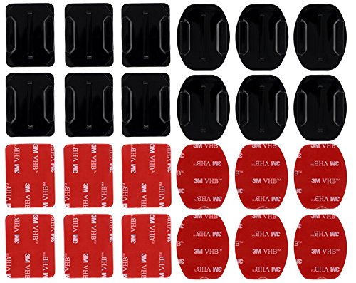 12 x Klebepads Pads gerade und gebogen Gopro Hero Session 1 2 3 4 5 6 7 8