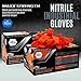 MED PRIDE Maxx Strength Nitrile Industrial 8 Mil Thick 100 Gloves/Large - Diamond Texture Disposable Safety- Heavy-Duty, Tear-Resistant Mechanic Automotive Food Handling Gloves- Orange