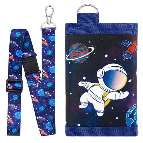 Image of WAWSAM Space Kids Wallet for Boys, Trifold Boys Wallet for Kids Ages 4-18