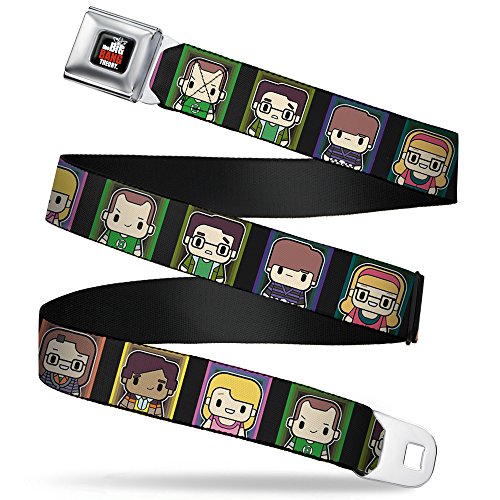 Cinturón de seguridad Buckle-Down Big Bang Theory de bloques chibi multicolor infantil