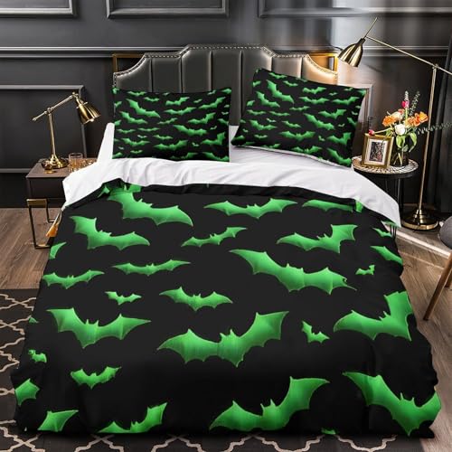 Housse de couette super douce imprimé 3D corbeau aux fleurs violettes - 2