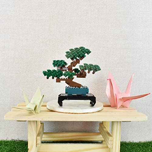 nanoblock BANDAI Bonsai - Mini-Bausteinfigur, Pixelart - 280 Teile - NBC224