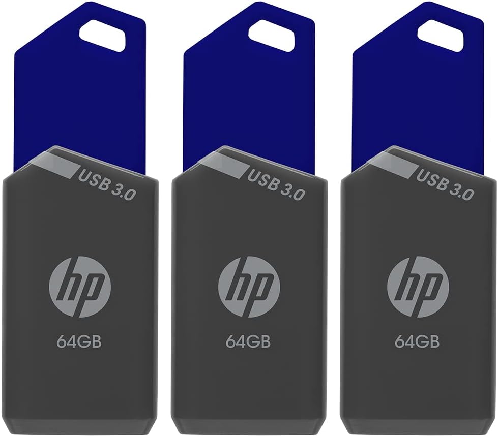 HP 64GB x900w USB 3.0 Flash Drive 3-Pack