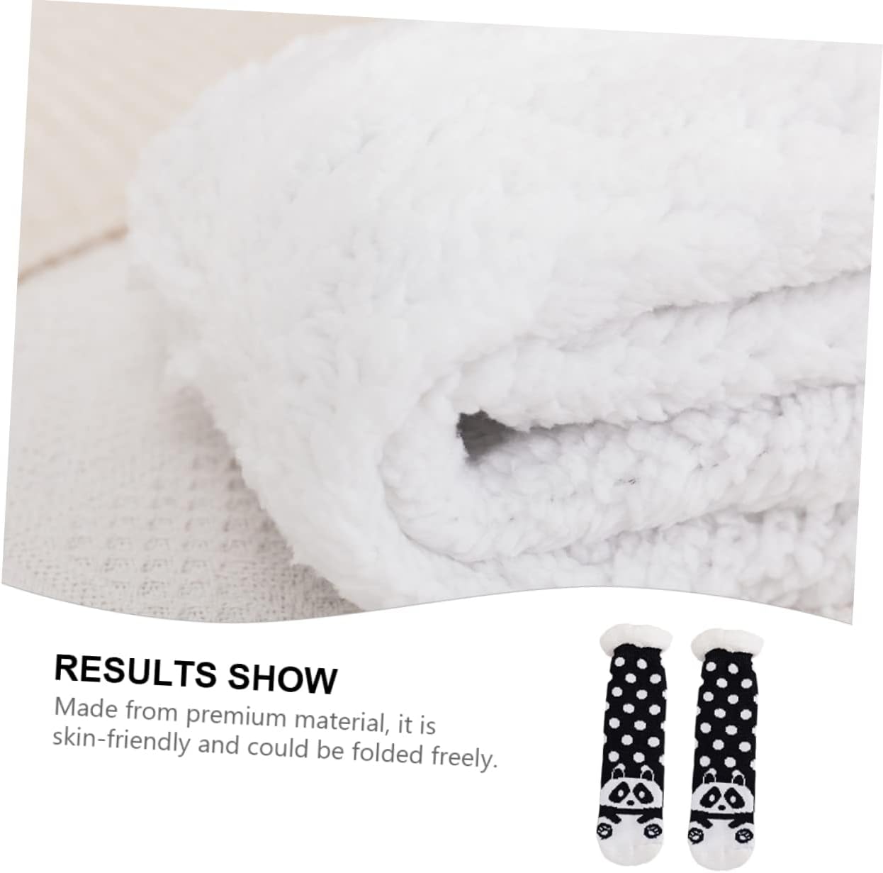 3 Pairs Fleece Non-slip Socks Plush Warm Socks Stockings for Girls Winter Stocking Black Stockings Panda Fluffy Socks Floor Stocking Coral Fleece Winter Socks To Sleep/3302