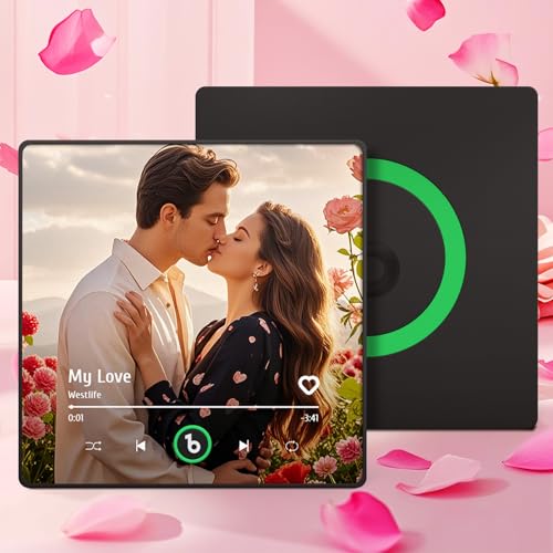Imán de Refrigerador con Música Personalizado Reproductor de Música con Foto San Valentín Spotify Portada del Álbum Puede Reproducir Canciones Regalo para Parejas Navidad San Valentín, 4.0 Mejorado