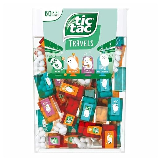 TIC TAC Box with 60 Mini Boxes (Mint, Orange, Spearmint, Peach and Passion fruit) 234g by Tic Tac