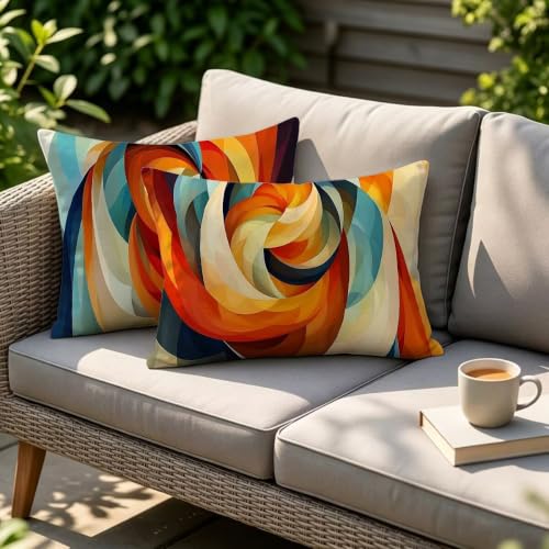 Housse de coussin extérieur imperméable 50x80 déperlante double face - 5