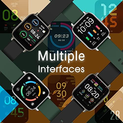 Smart Watch, 1.69" Touch Screen Smart watch for Women Men, 24 Sports Modes Fitness Activity Trackers, IP67 Waterproof Step Counter Watch, Fitness Watch with Heart Rate Sleep Monitor for Android iOS