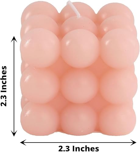 Miniatura 3 de Efavormart - Paquete de 2 velas de cera de parafina con cubo de burbujas de 2 pulgadas, vela cuadrada sin perfume, regalo de fiesta