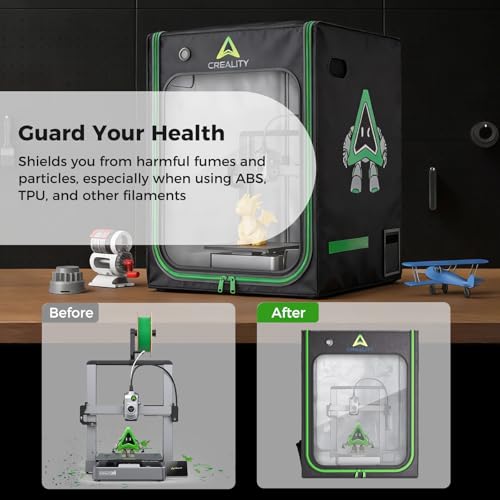 Creality 3D-printerbehuizing met ventilatie en ledverlichting (520 × 600 × 720 mm) – vuurvast, temperatuurbestendig, stofdicht en geluidsisolerend – voor Ender 3 V3 SE/KE/3 V4/I7 - Afbeelding 6