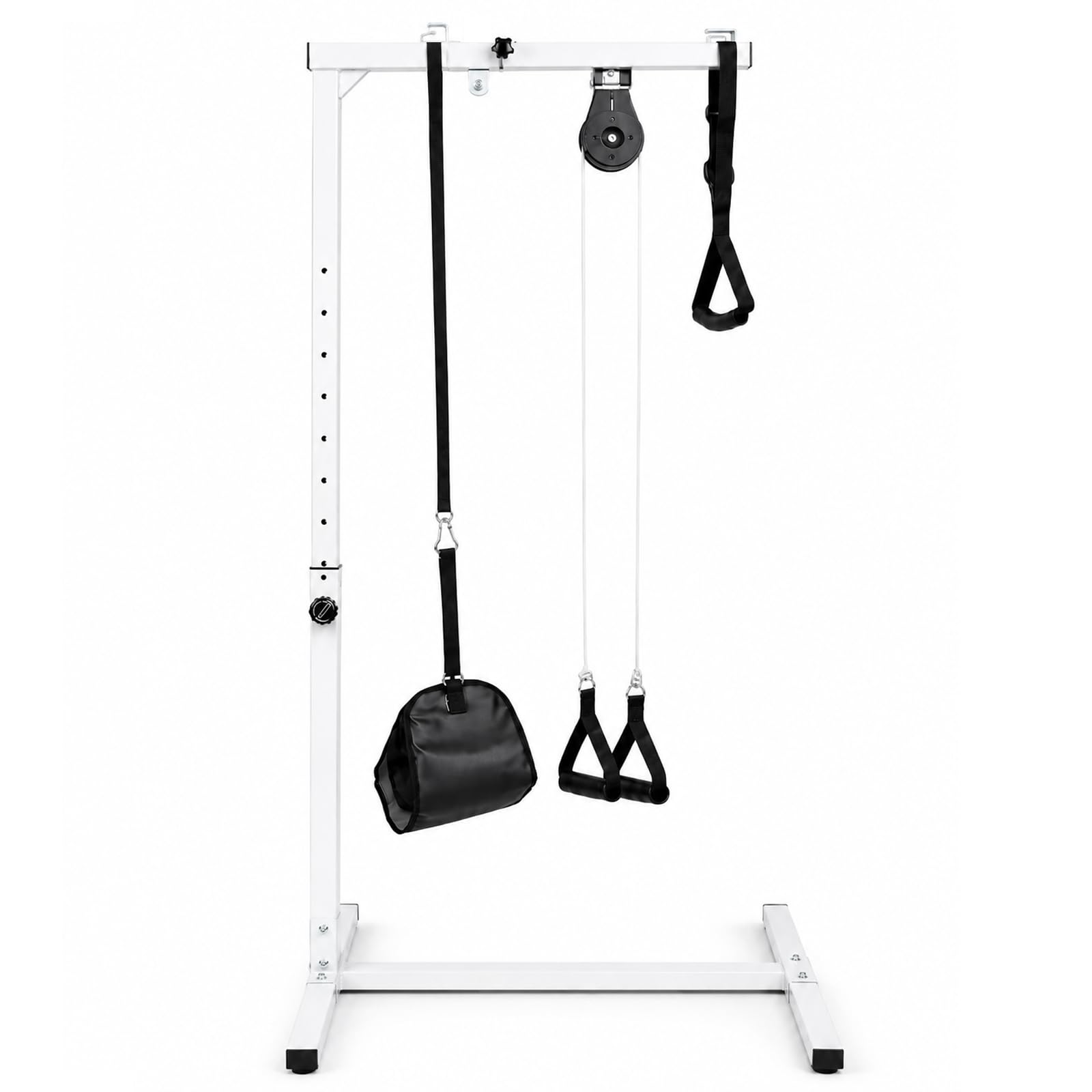 Unabhängige Aufrichthilfe für Senioren, 130-175 cm Höhenverstellbarer Bettgalgen Freistehend, H-förmiger Sockel, 100 kg Tragkraft Stabiler Aufstehhilfe Galgen für Bett für Pflegebett