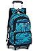 Produktbild Rolling Rucksack - Tarnmuster Schultasche, sechs Rädern Trolley Bag mit Rädern für Kinder und SchülerStil-4, 6 Räder
