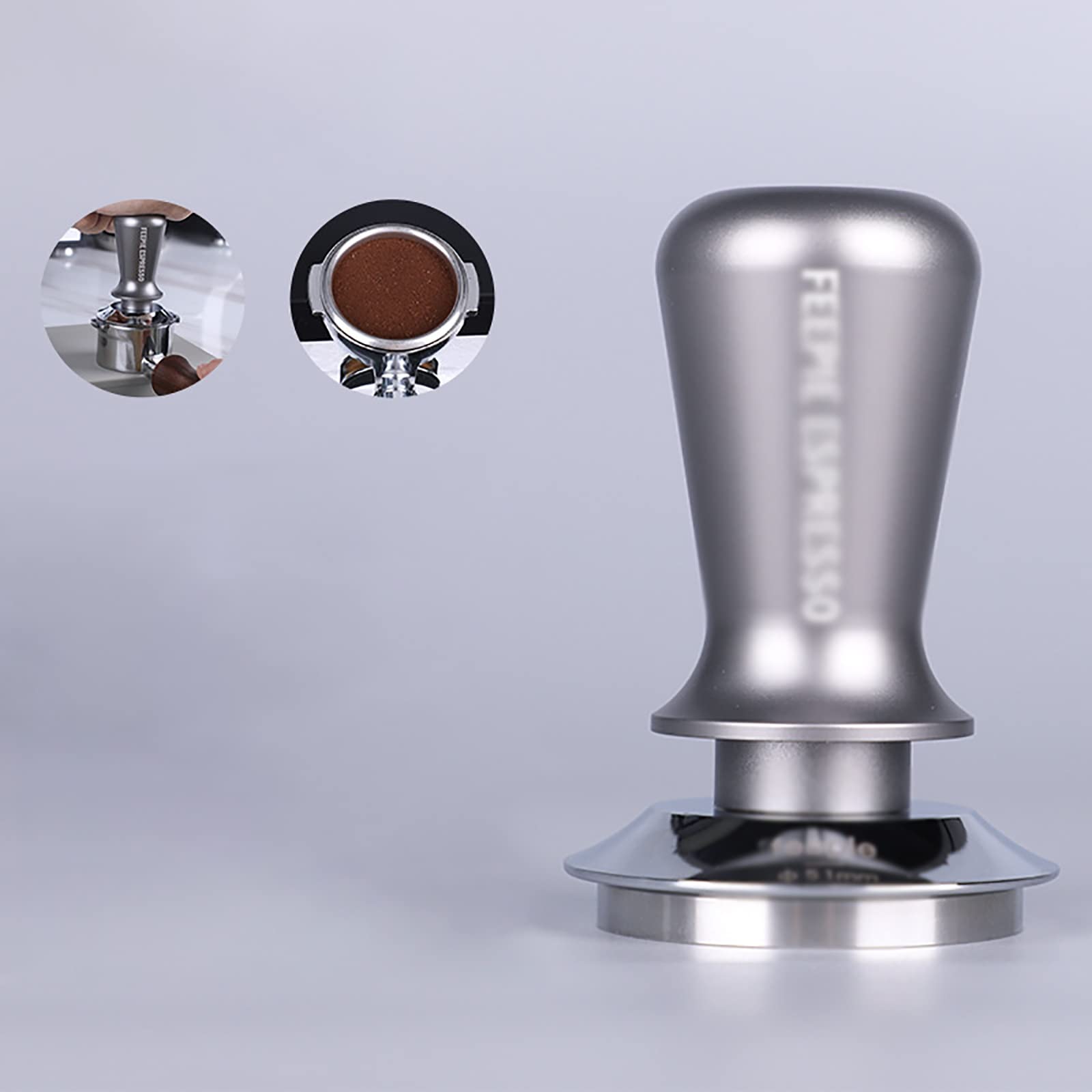 Café Tamper Coffee Powder Press Balance Constante Presión de Polvo martillo Espresso Prensador(58mm)