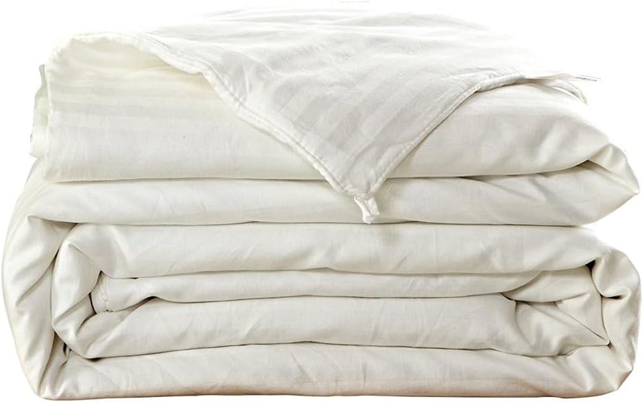 MOON'S SLEEPWARES Luxury Mulberry Silk Comforter Duvet with 100% Cotton Cover - Queen Size 90x90 Inches | (229x229cm) | Summer Weight Lightweight Breathable (SFDWH229x229-1)