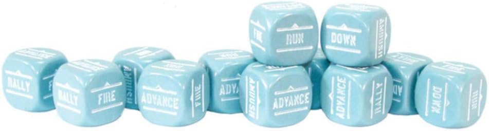 Blue Pack Of 12 Bolt Action Orders Dice By Warlord Games