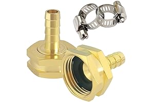 3/8 Inch Barb to 3/4 Inch Garden Hose Swivel Adapter (2 Pack)