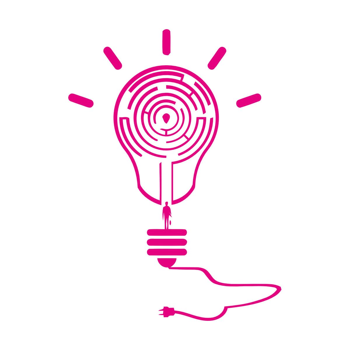 Vinyl Wall Stickers Symbol of Light idea Office Space teamworkg 81x111.6cm It Won't Fall Off Extra Large Rosered — image 1