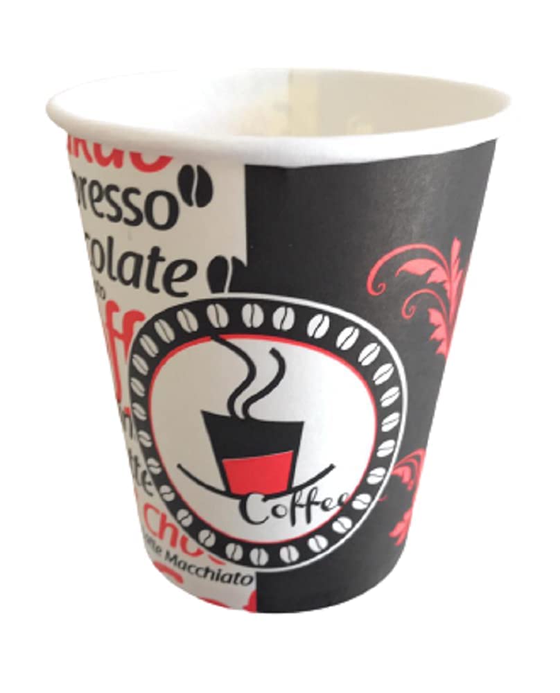 Excodi Cup - [ AYGÜN CUP ] 8 oz Karton Bardak - 250 ml - 160 Adet Kaliteli Otomat Bardağı, Sızdırmaz (kırmızı)