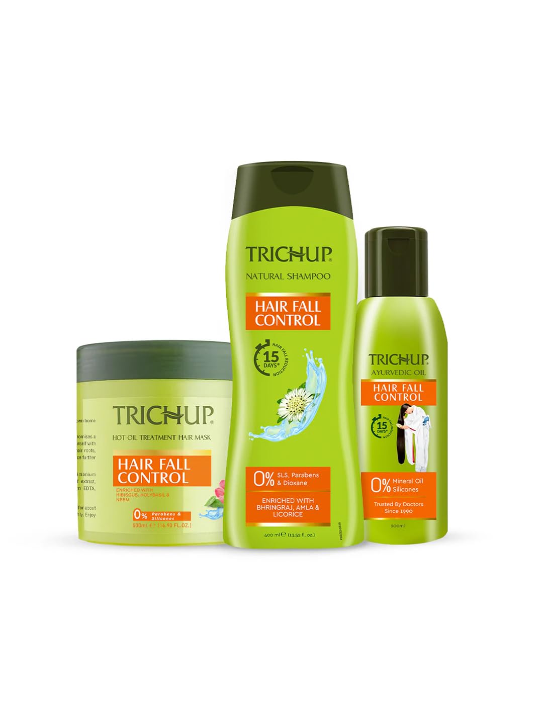 Trichup Hair Fall Control Kit – Hair Oil 200ml, Shampoo 400ml & Hair Mask 500ml | With Amla, Bhringraj & Licorice | Helps Reduce Hair Fall & Strengthen Hair-picture-16