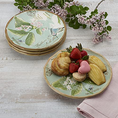 Fitz And Floyd Toulouse Accent Salad Plates, Set Of 4, 9-Inch, Green #TOP3