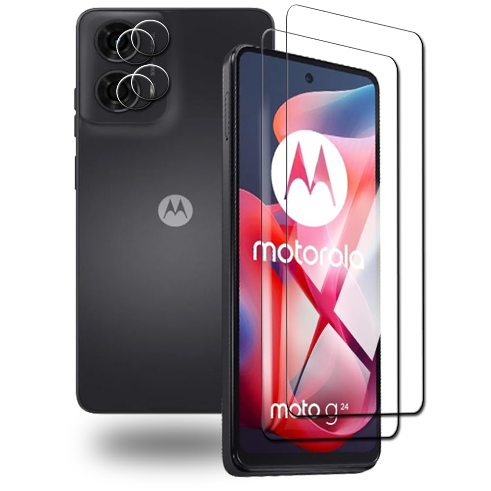 Amazon | Moto G24 ガラスフィルム+ Moto G24 カメラフィルム【旭硝子 