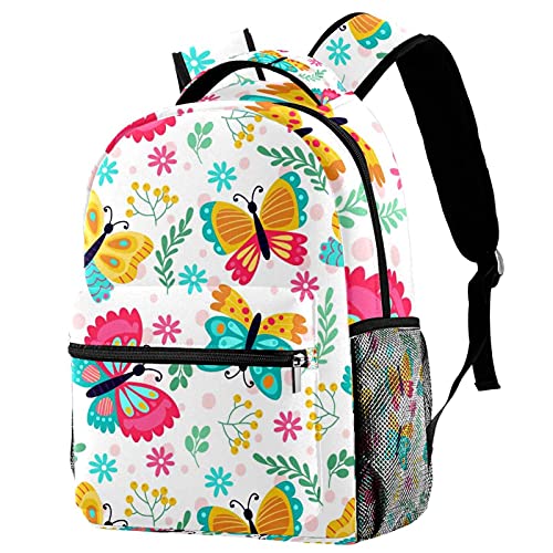 Sac à dos de voyage papillons étanche et compartimenté avec filet