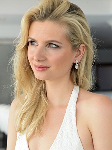 Mariell Clip-On Pearl Drop Bridal Earrings with Cubic Zirconia Crystals and Ivory Pearls For Brides, Bridesmaids, Weddings, Jewelry Gift for Women3