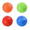 Dog Toy Balls, 4 PCS Rubber Ball Set, Chew Resistant, High Bounce, Textured Design for Teeth Cleaning, Dog Training, Small Breeds, 2in/5cm Diameter