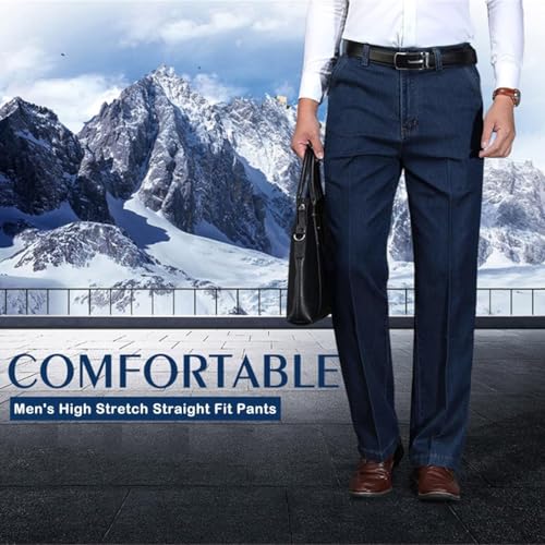 Genty Fit Mens Pants, Timelessflex - Men's High Stretch Straight Fit Pants, Casual Business Loose Dress Pants Trousers2