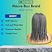PIB 12'' Single Full Lace Micro Box Braid Wig - Knotless Braided Wigs for Black Women - Handmade Box Braided Wig with Pre-Plucked Hairline - Salt and Pepper #44