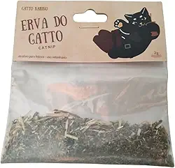 Gatto Karino, Catnip Erva do Gatto - 100% Orgânica Erva Gateira Desidratada (2, Gramas)