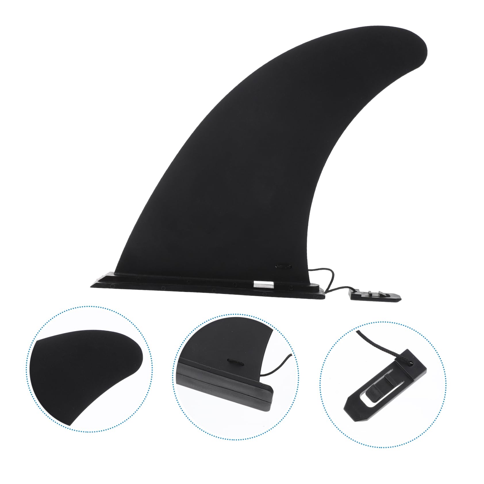 VANZACK Aileron de Surf à Clip en Nylon Noir, Lot de 3 pour Planche | Design Clipser Renforcé, Pivot Facile et Maintien Stable, pour Serrés Longboard