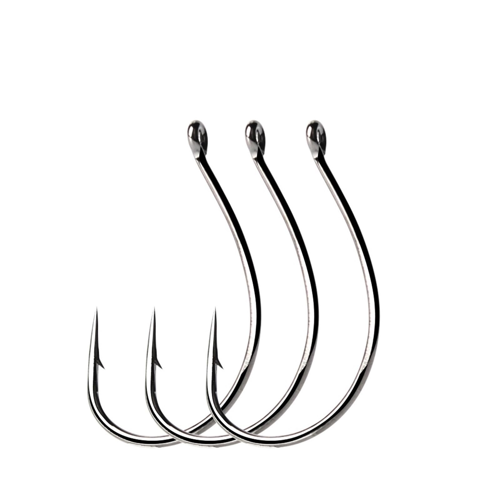 Crochet de pêche, Hameçons de pêche, Crochet de pêche à la Carpe, Anneau en Acier à Haute teneur en Carbone, hameçons à œil, Accessoires de pêche, 30 pièces/Paquet (Color : 2, Size : 1 Pack)